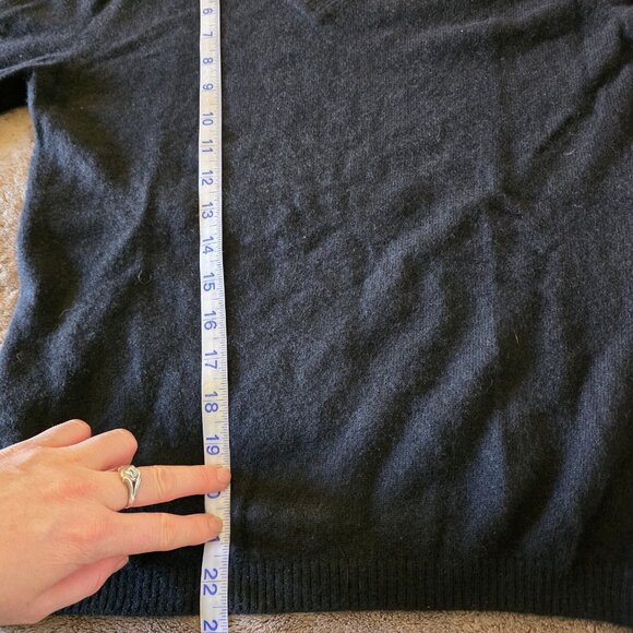 Investments 100% Cashmere Sweater Women’s S Black Mock Neck Soft Knit Pullover - Picture 10 of 11